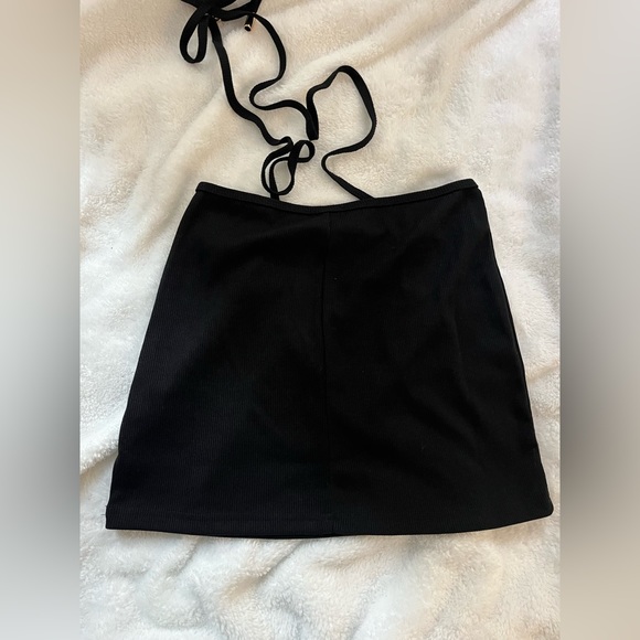 Princess Polly Black Mini Skirt with String Detail - Picture 3 of 3